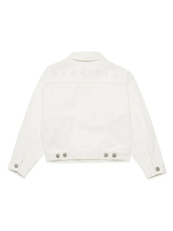 MM6 Maison Margiela Kids デニムジャケット | ホワイト | FARFETCH JP