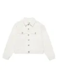 MM6 Maison Margiela Kids logo-embroidered denim jacket - White