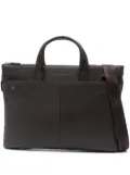 PIQUADRO expandable leather laptop bag - Brown