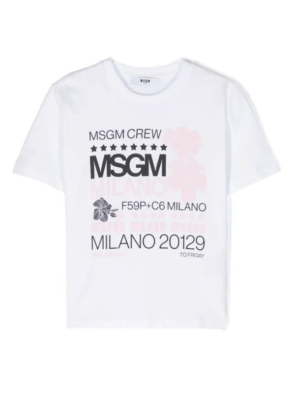 MSGM Kids ロゴ Tシャツ | ホワイト | FARFETCH JP