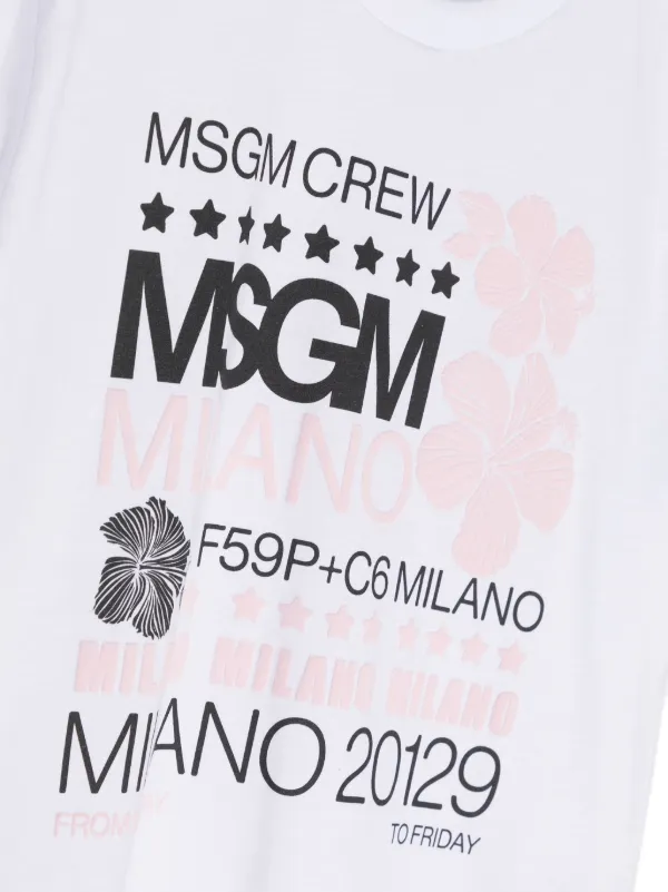 MSGM Kids ロゴ Tシャツ | ホワイト | FARFETCH JP