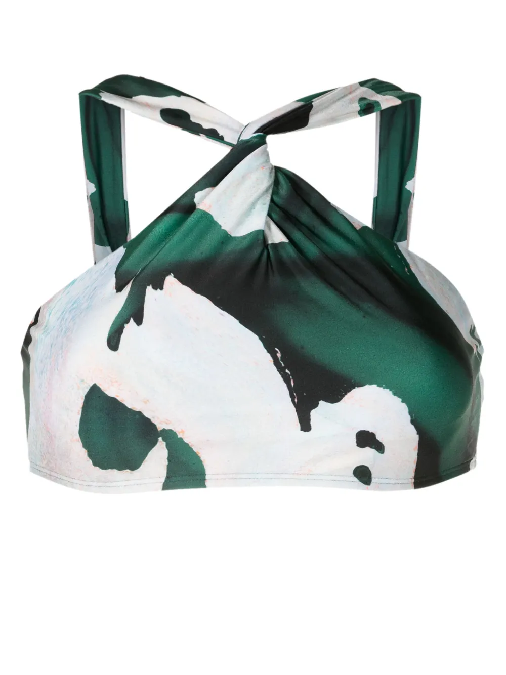 Lenny Niemeyer Top bikini a fiori - Verde