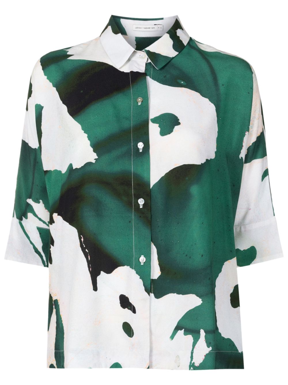 Lenny Niemeyer abstract-print boxy-fit shirt - Green