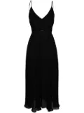 Kiki de Montparnasse Georgette silk slip dress - Black