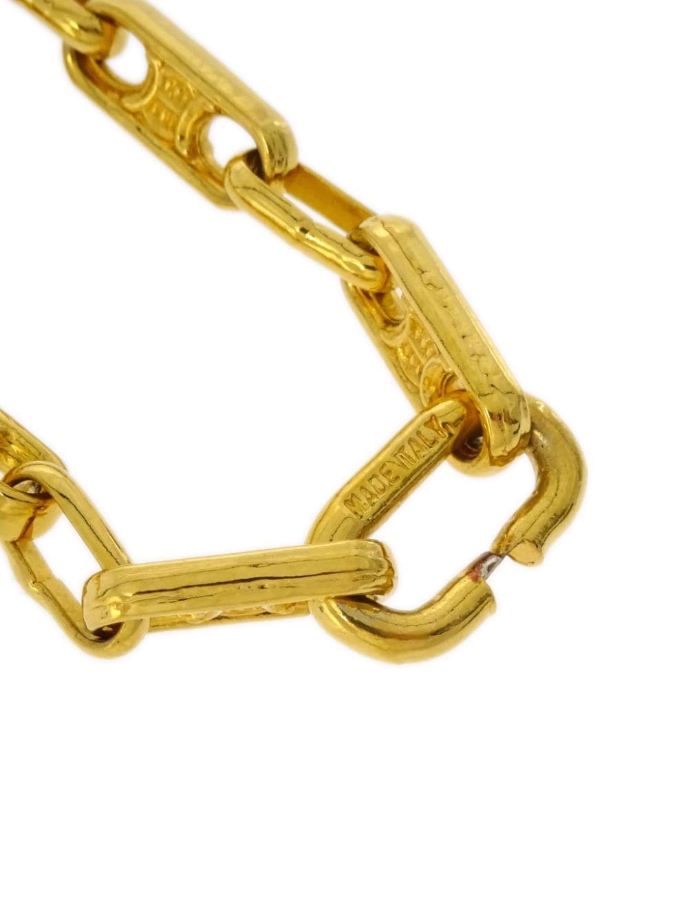 Pre-owned Celine 1990-2000s Macadam Chain Necklace In Gold