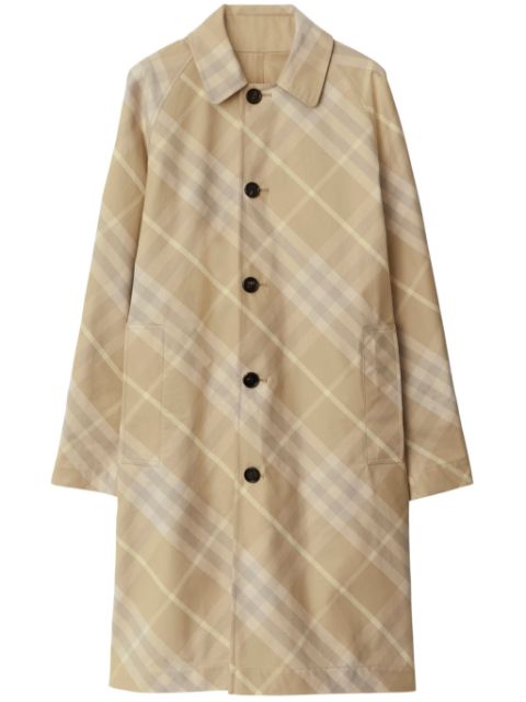 Affordable Burberry Car reversible check-print coat Women