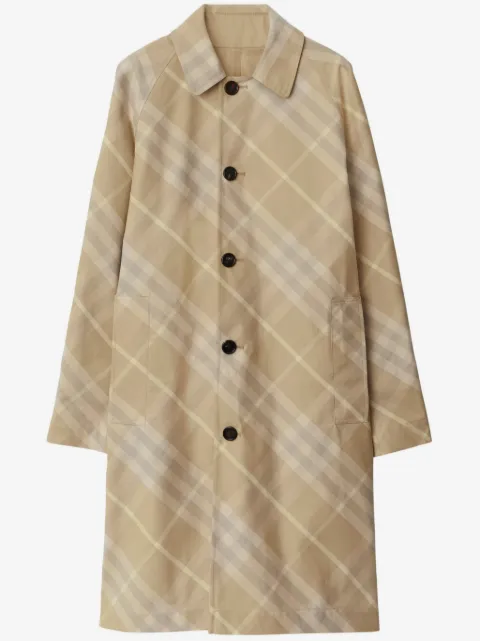 Burberry Car reversible check-print coat