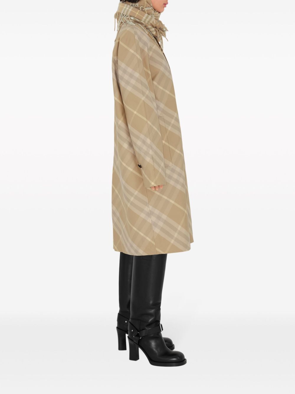 Affordable Burberry Car reversible check-print coat Women