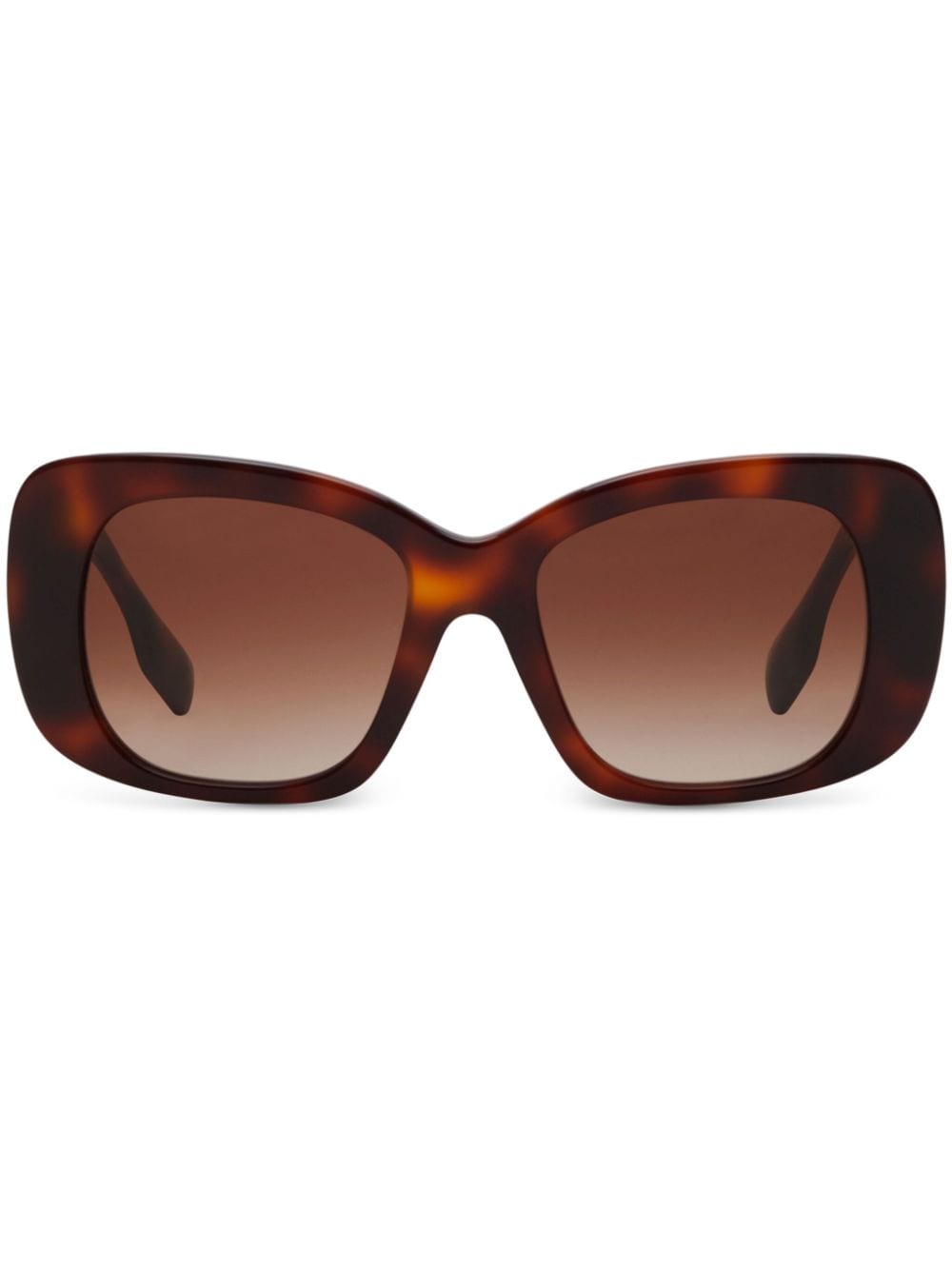 Burberry Logo-embossed Oversize-frame Sunglasses In Brown