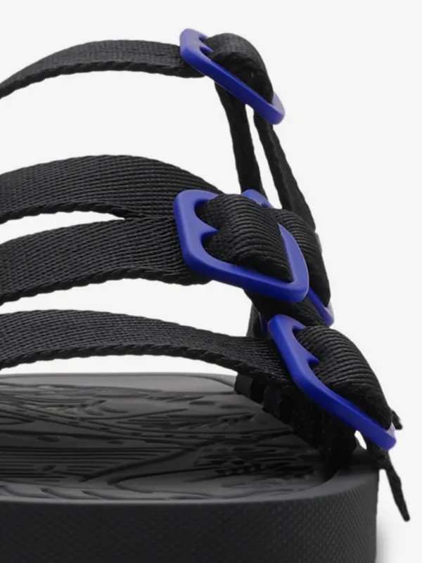 Burberry Nylon Strap Sandals | Black | FARFETCH