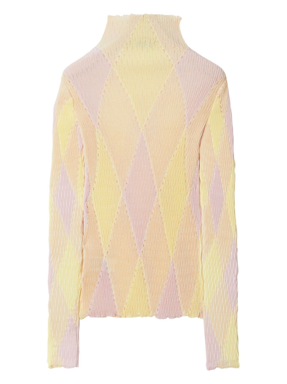 Burberry high-neck argyle intarsia-knit jumper Women