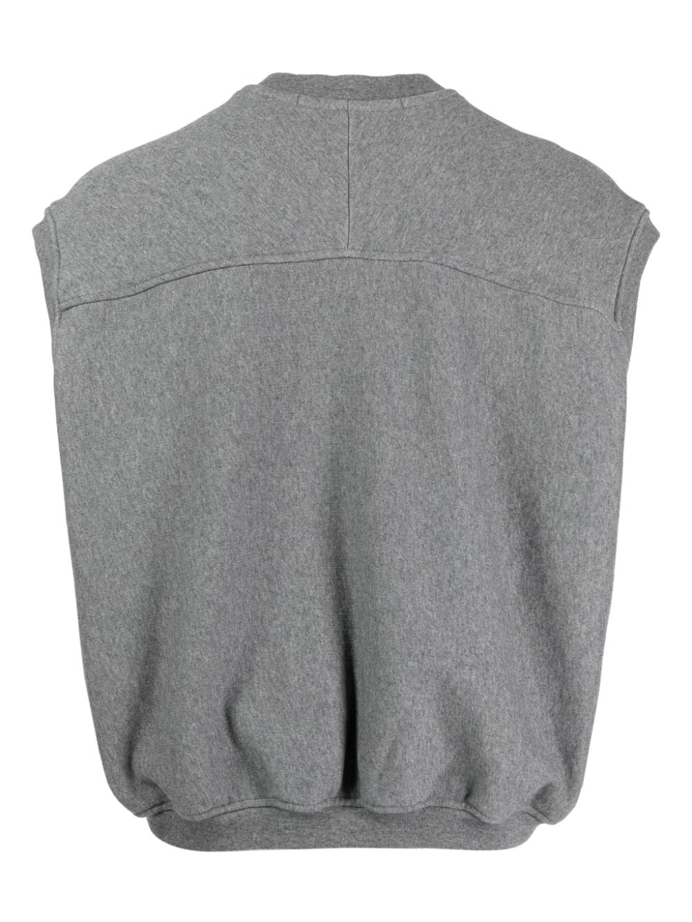 Shop Alexander Wang Cotton-jersey Sweater Vest In Grey