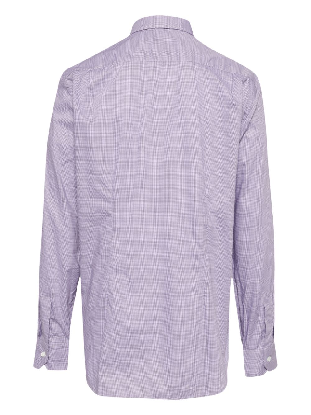 Shop Paul Smith Check-print Poplin Shirt In Purple