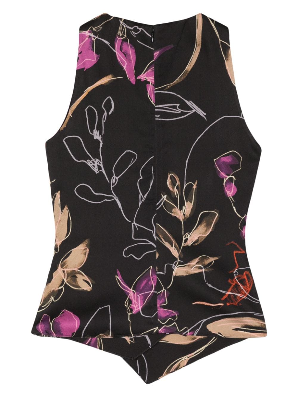 Paul Smith floral-print top - Zwart