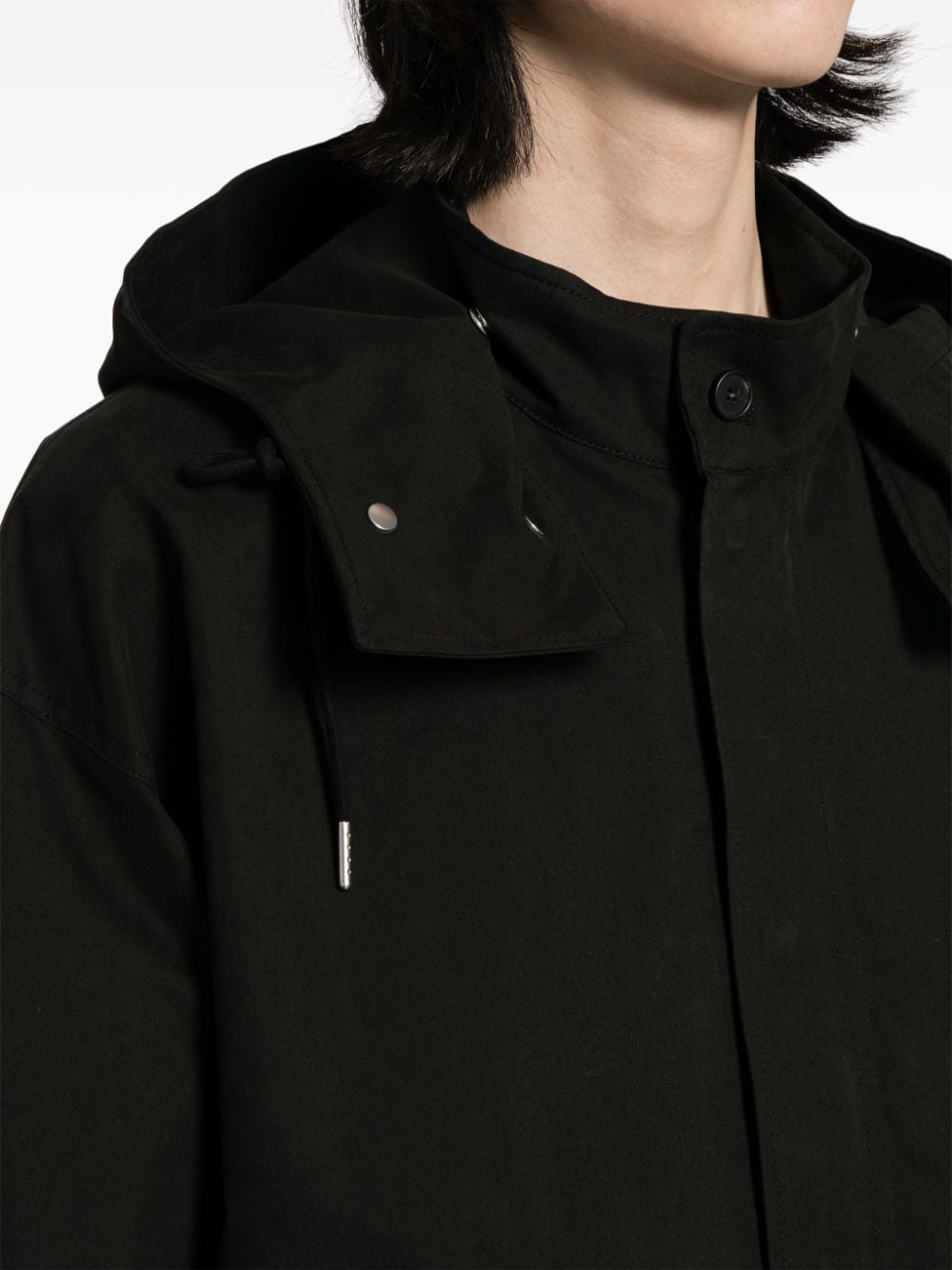 Shop Studio Tomboy High-neck Hooded Jacket In Schwarz