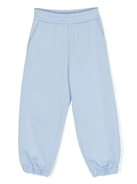 Fendi Kids FF-logo-patch cotton trousers