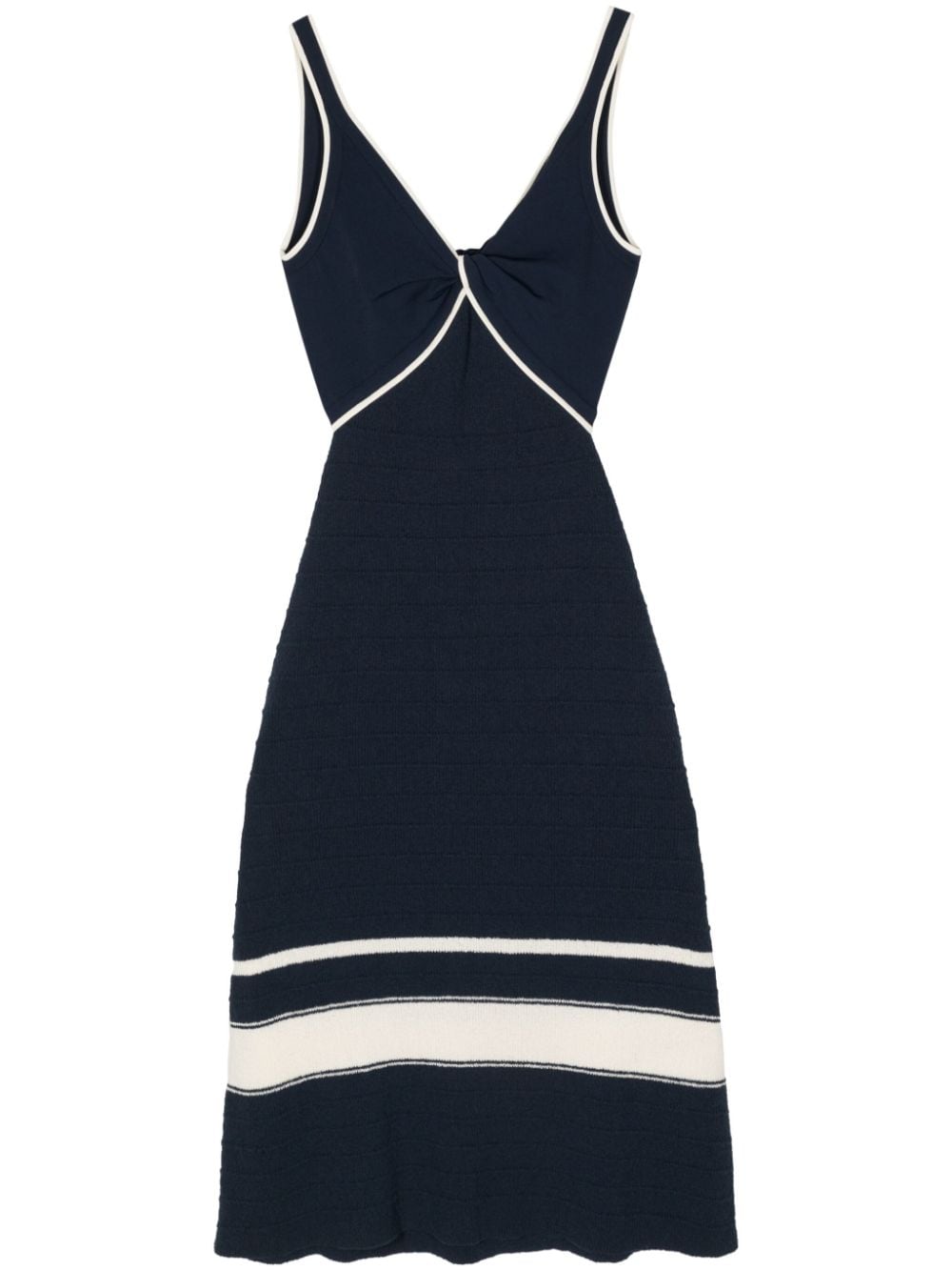 Ports 1961 Knitted Sleeveless Dress In Blue