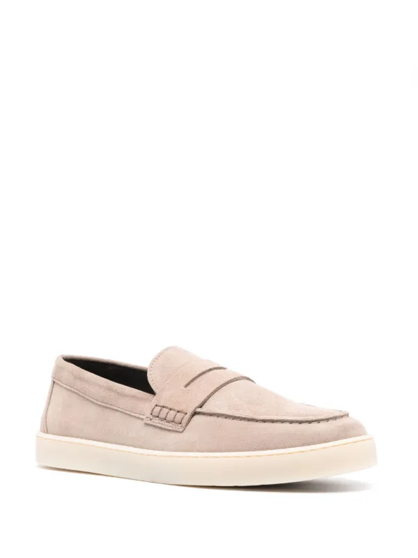 Canali Suede slip-on Loafers | Neutrals | FARFETCH JO display picture 3