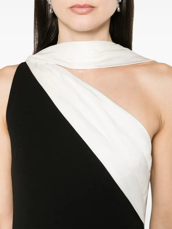 Roland Mouret one-shoulder Cady Maxi Dress | Black | FARFETCH