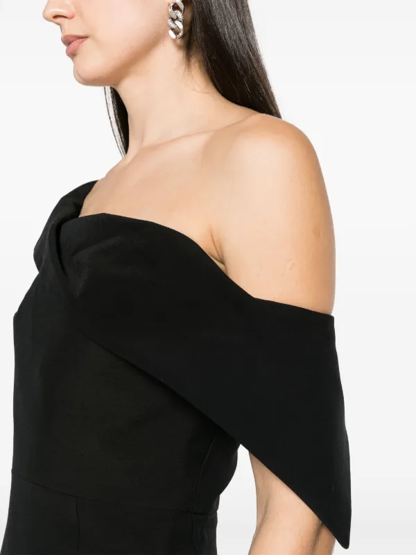 roland mouret off the shoulder dress Roland Mouret off-shoulder Crepe Gown | Red