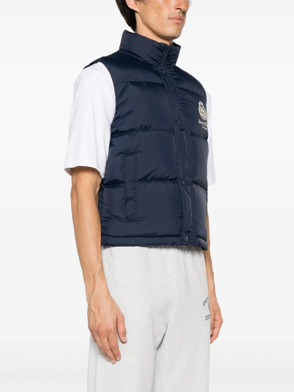 SPORTY AND RICH CROWN L.A. DOWN GILET 
