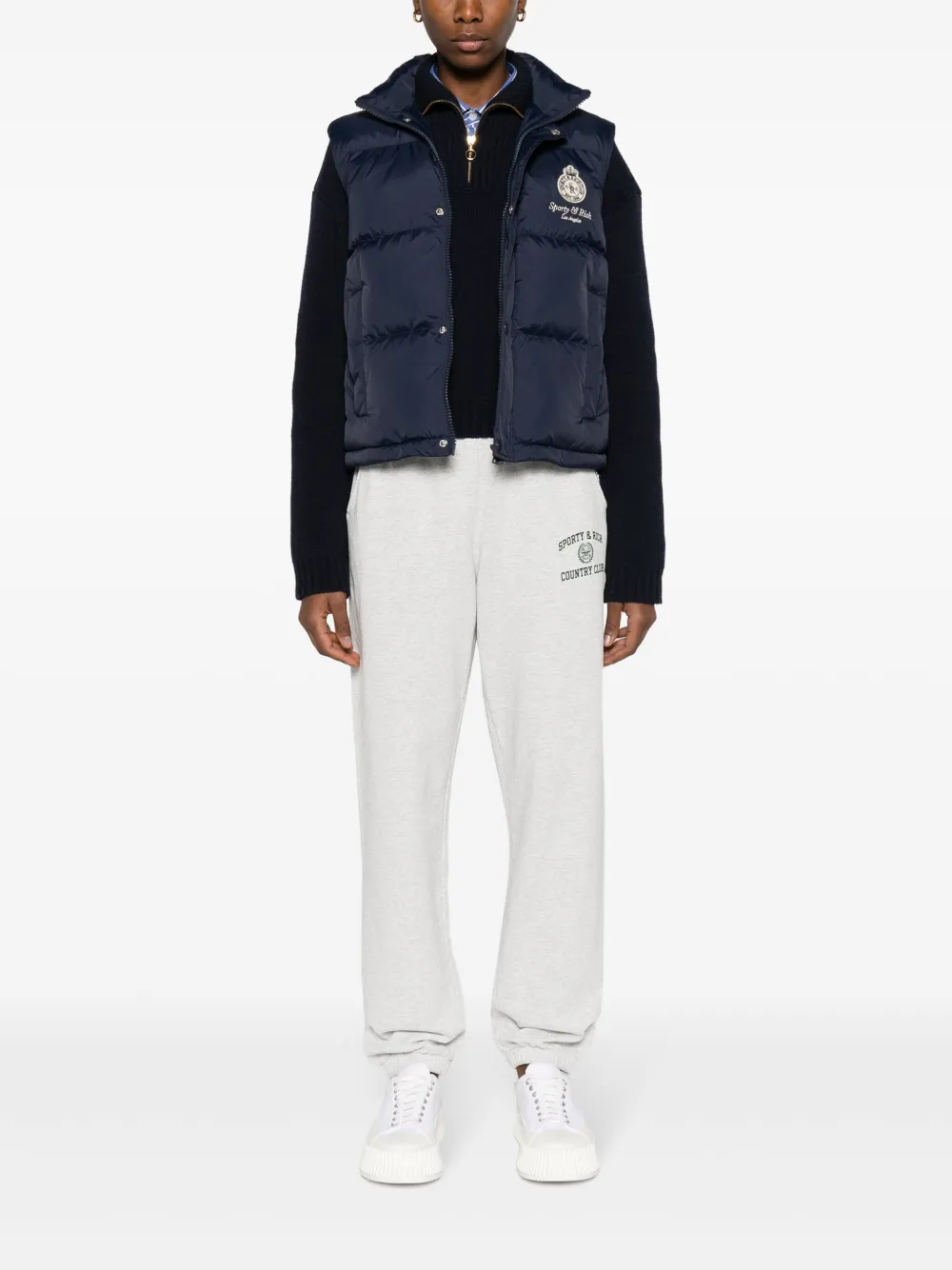 SPORTY AND RICH CROWN L.A. DOWN GILET 