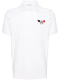 Moncler logo-patch piqué-weave polo shirt - White