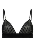 Maison Close semi-sheer draped bra - Black