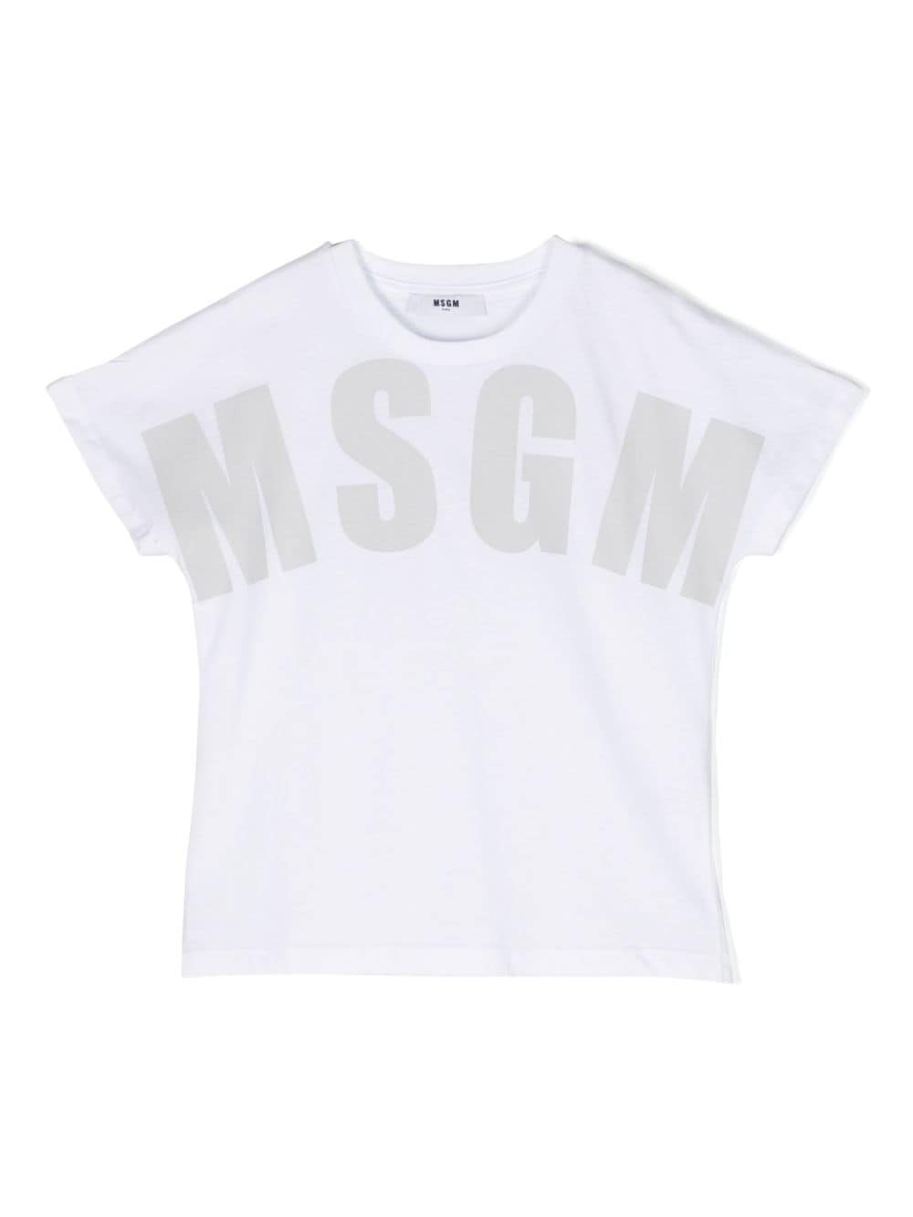 MSGM Kids logo-print cotton T-shirt - Bianco