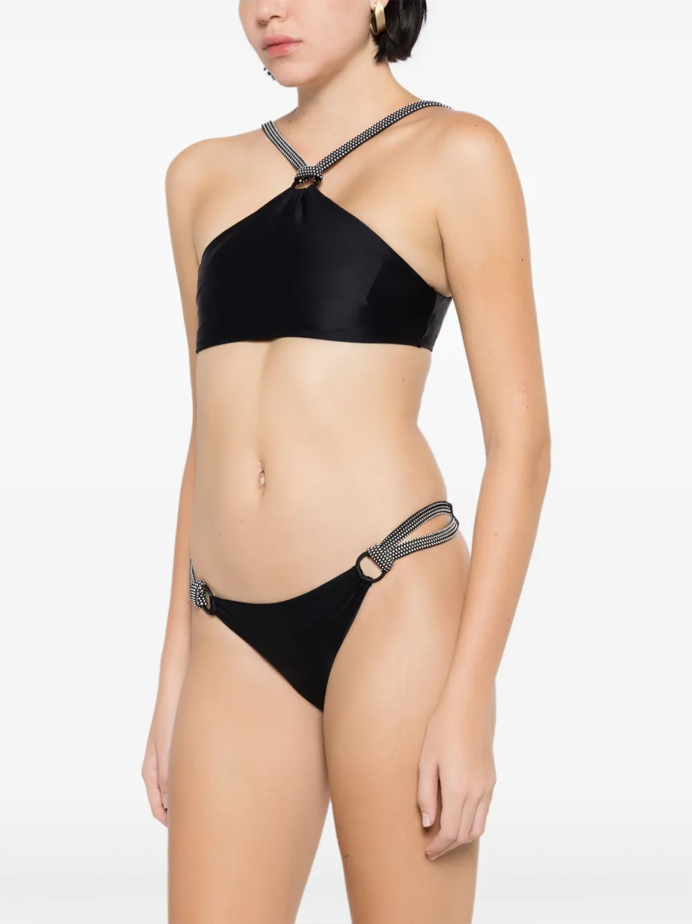 Lenny Niemeyer Graphic-print Bikini Bottoms In Black