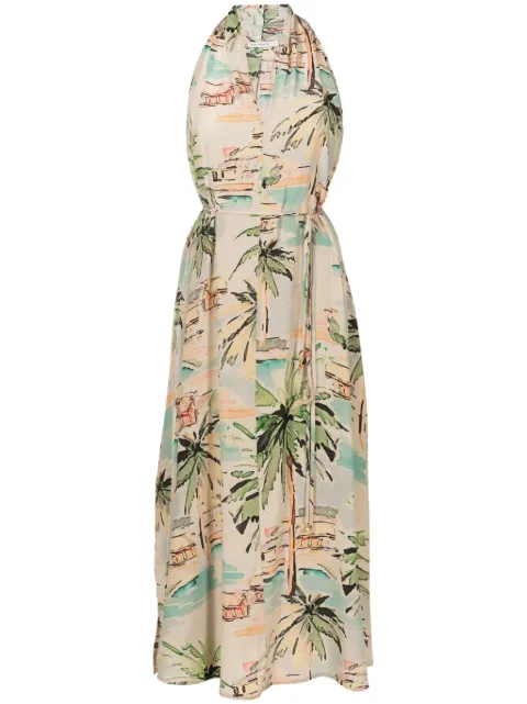 Lenny Niemeyer vestido midi de seda Lenco