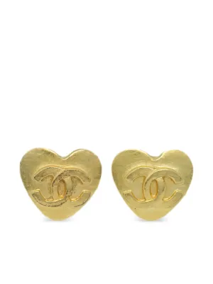 CHANEL Pre-Owned 1995 ココマーク ハート ブローチ | ゴールドトーン