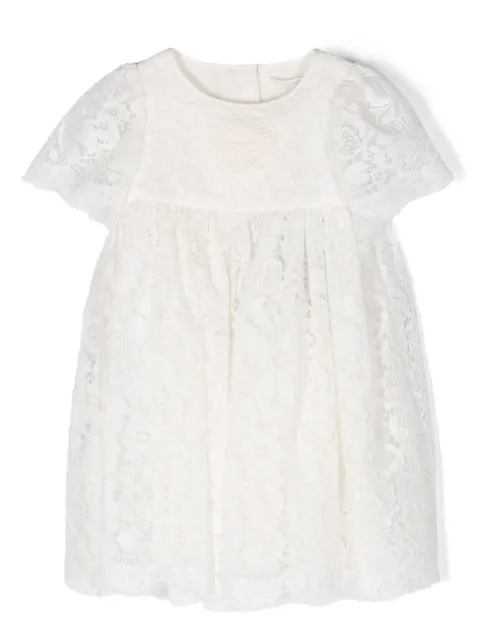 Dolce & Gabbana Kids vestido con encaje floral