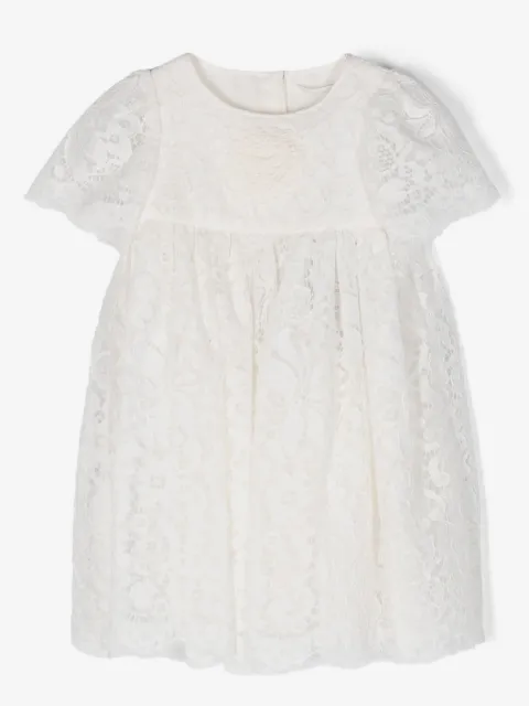 Dolce & Gabbana Kids vestido con encaje floral