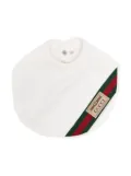 Gucci Kids Web-Stripe bib - White