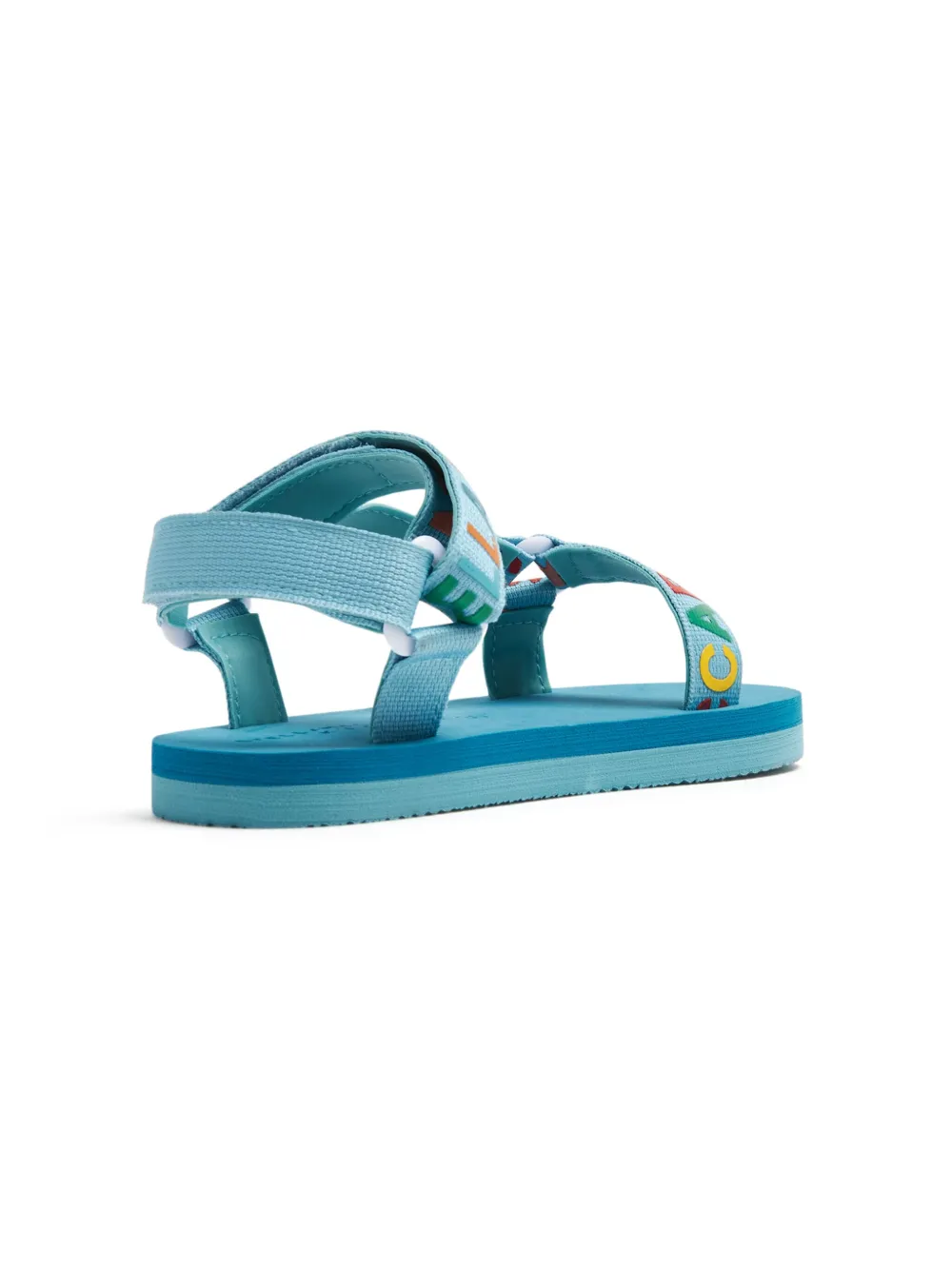  Stella Mccartney Kids Logo-tape Touch-strap Sandals - Blue 