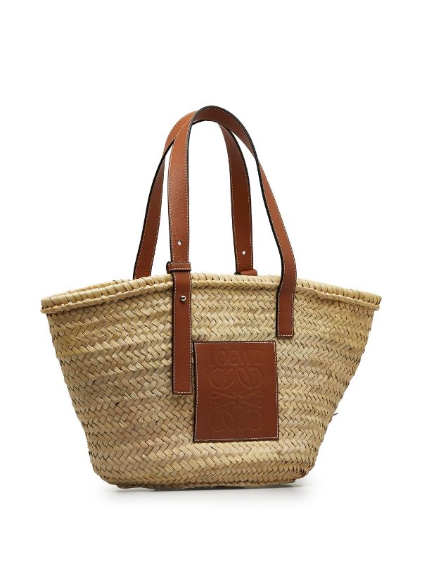 Loewe Pre Owned Grand Sac Main Basket En Raphia ann es 2000