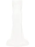Alex Perry draped-design train dress - White