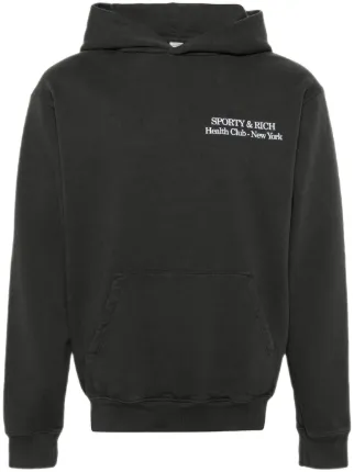Sporty&Rich｜HOODIES/SWEATS (New Drink More Water Hoodie Sporty & Rich New Drink More Water Cotton Hoodie | Black