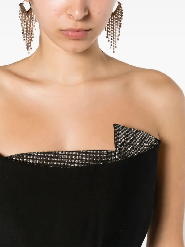 【Roland Mouret】 Embellishedストラップレス maxiドレス Strapless Embellished Maxi Dress in Black – Roland Mouret