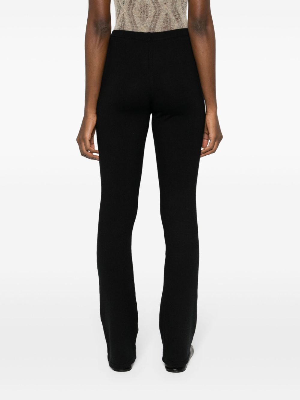 Shop Magda Butrym High-waited Flared Trousers In Black