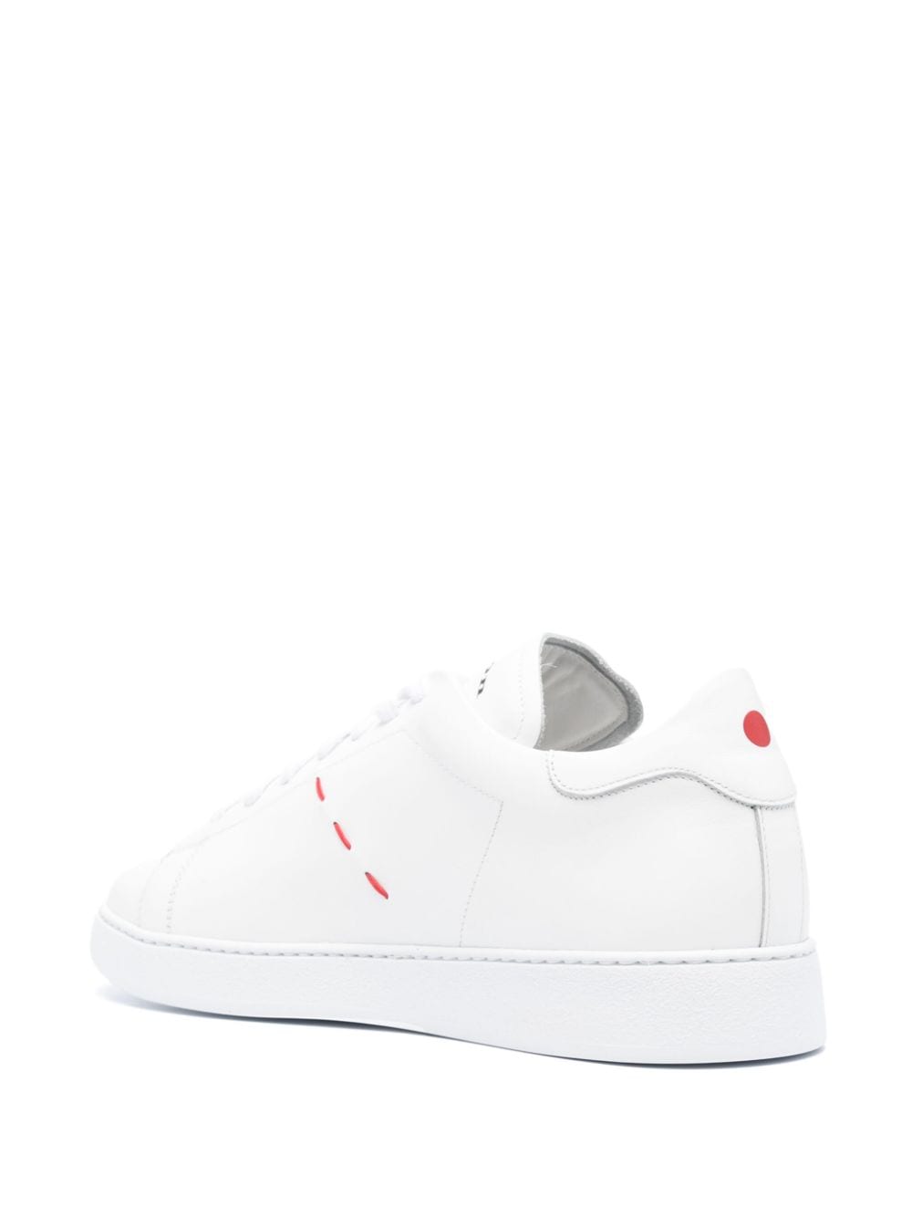 Shop Kiton Decorative-stitching Sneakers In Weiss