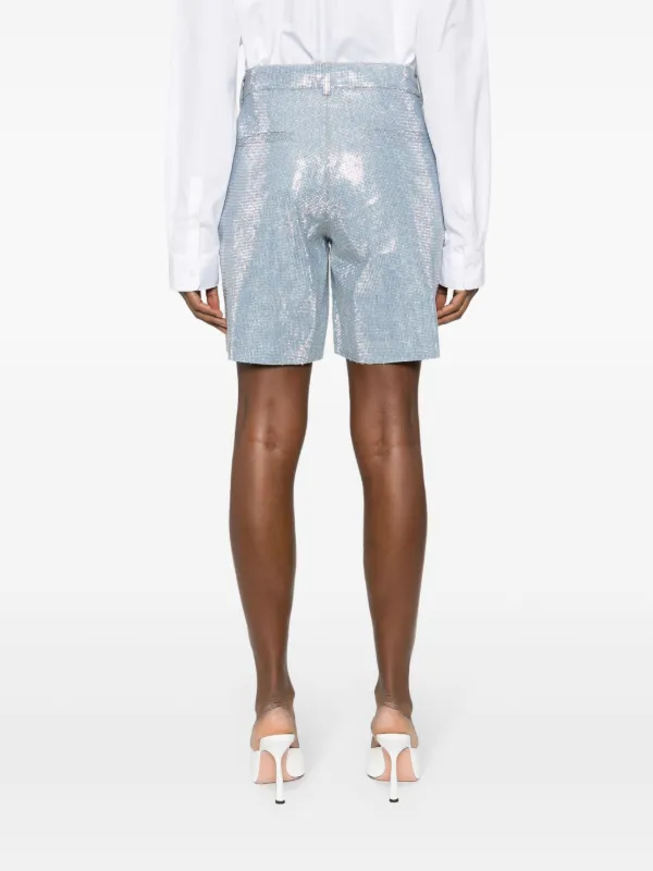 ショートパンツ ERMANNO SCERVINO Women Shorts Burmudas D466P325ILM 60920 B Ermanno Scervino ビジュートリム ショートパンツ | ブルー