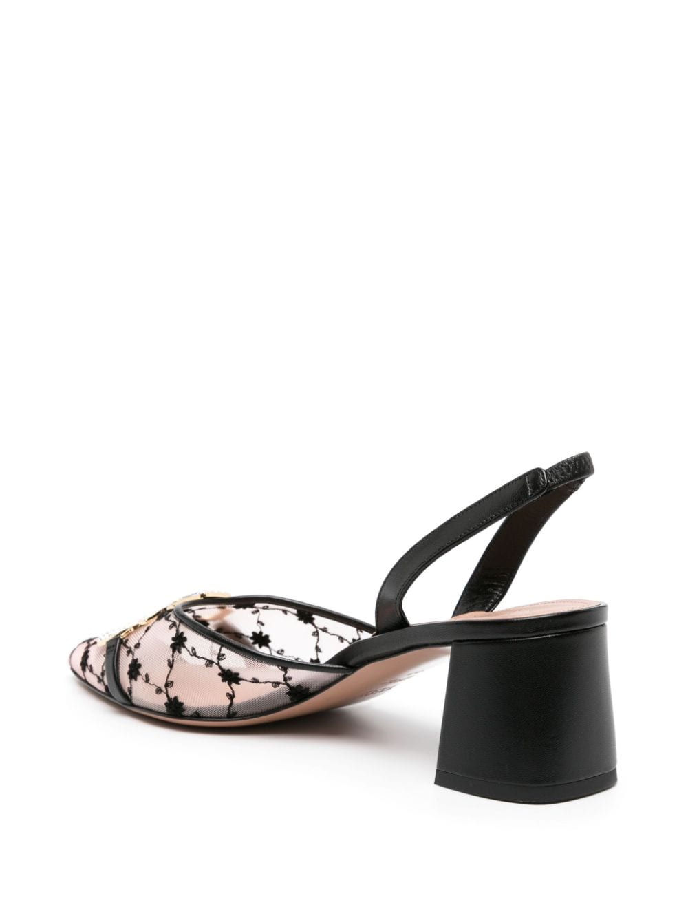 Shop Malone Souliers Misha 45mm Slingback Pumps In Pink