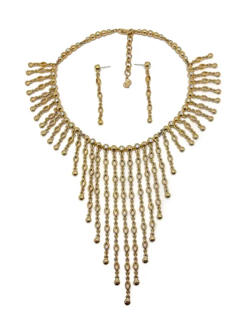 Jennifer Gibson Jewellery Vintage Christian Dior Crystal Cascade Necklace &amp; Drop Earrings 1980s