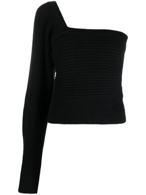 Baidy asymmetric chunky-knit top