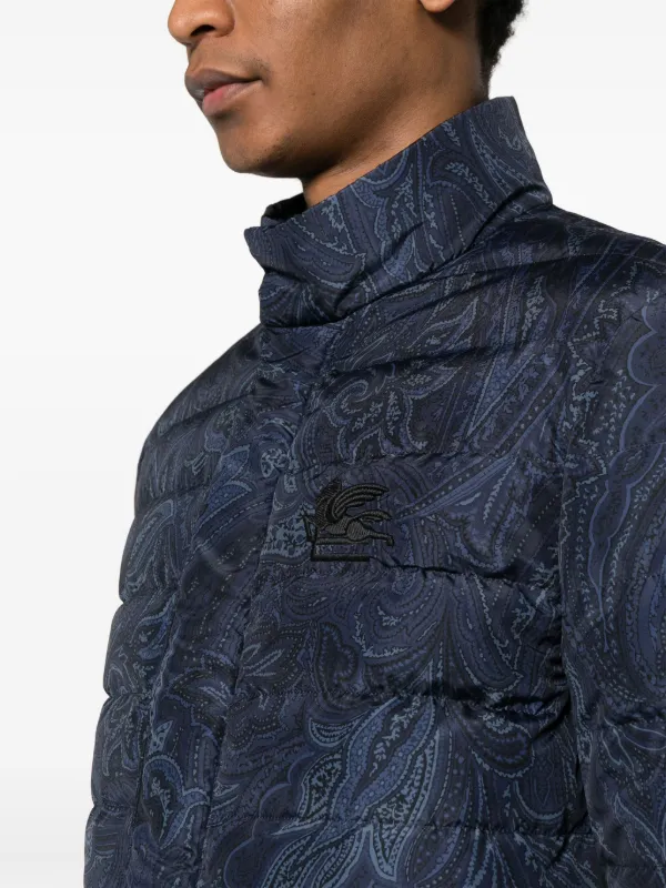 ETRO paisley-print Padded Jacket | Blue | FARFETCH JO
