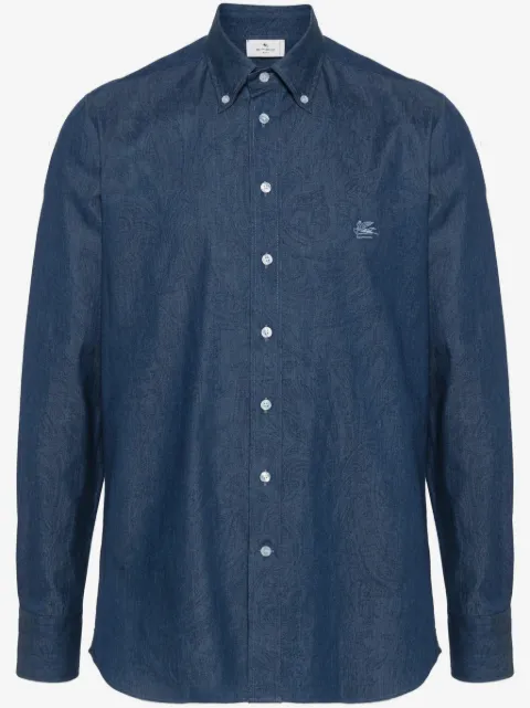 ETRO Paisley washed denim shirt