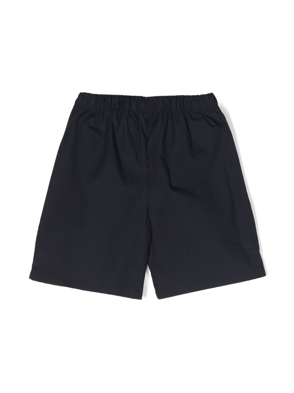 Shop Msgm Parachute Cotton Bermuda Shorts In Blue