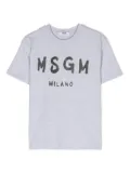 MSGM Kids logo-print cotton T-shirt - Grey